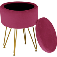 Vanity Seat Chambre Maquillage Pouf Piano Chaise Saumon Rose Velours Fourrure Moderne Accent Tabourets