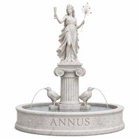 Fontaine Colonne en Marbre Blanc Personnalisée, Statue de la Déesse du Nouvel An, Fontaine à Colombe, Design 3D, OEM pour Projets Paysagers