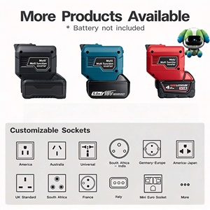 250 W Stromwechselrichter DC 18 V 20 V zu AC 110 V Lithium-Batterie-Konverter Duale USB-Typ-C-Anschlüsse LED-Licht Tragbar für Camping und Outdoor - Product Image 4