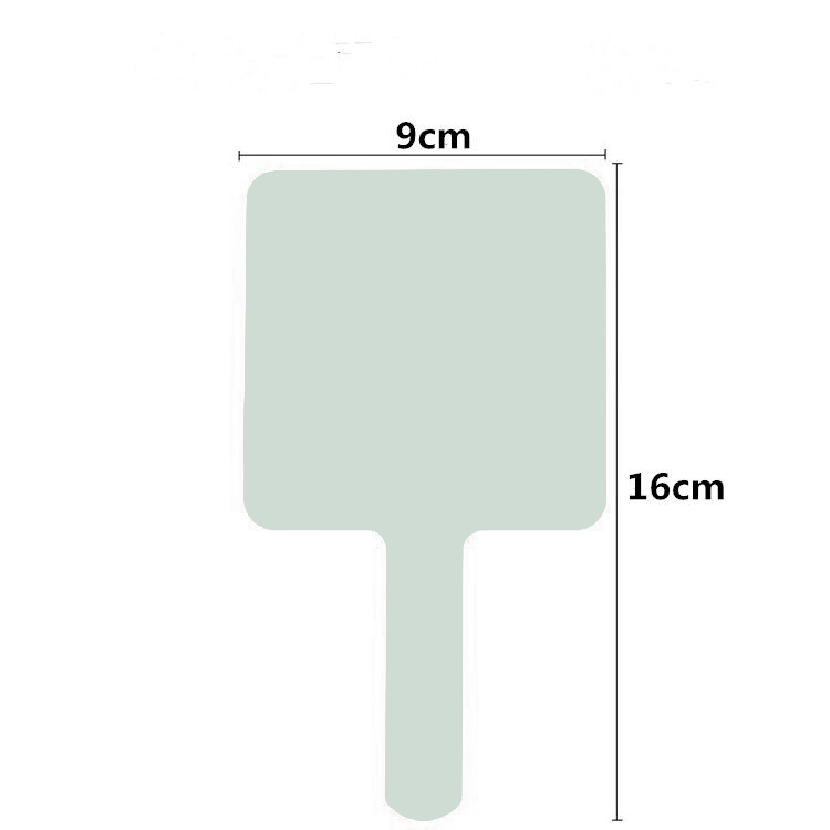 miroir à main vert clair
