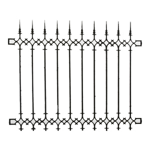Panneaux de clôture décoratifs ornementaux en fonte en métal noir antique - Product Image 3