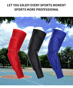 Protezione per Gomito da Basket, Traspirante e a Compressione, con Imbottitura a Nido d'Ape Rimovibile e Striscia Antiscivolo, Manicotto Sportivo - Product Image 6