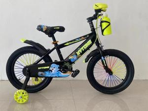 Bicicletta per bambini Hytrek da 16 pollici con ruote da allenamento per bambini dai 5 ai 7 anni, telaio in metallo, design a forma di delfino - Product Image 3
