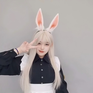 E0085 Thực Tế Bunny Tai Headband Dễ Thương Dài Tai Thỏ Tóc Hoop Cosplay Prop Anime Hiệu Suất Phụ Kiện Cho Phụ Nữ & Cô Gái - Product Image 5