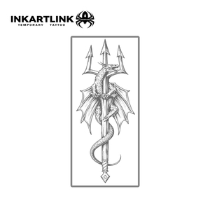 INKARTLINK personnalisé <span class=keywords><strong>Dragon</strong></span> Trident Body Art étanche longue durée 1-2 semaines Semi Permanent <span class=keywords><strong>tatouage</strong></span> autocollant Jagua encre - Product Image 4