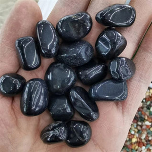 أحجار كريمة طبيعية عقيق فضفاض أسود شبه أحجار كريمة - Product Image 6