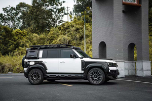 ชุดแต่งตัวถังรถยนต์ New ForLand Rover Defender (เม็กซิโก) ปี 2011-2016 รุ่นอัพเกรด Ke Style คาร์บอนไฟเบอร์ ประกอบด้วยลิ้นหน้า สเกิร์ตข้าง ดิฟฟิวเซอร์ สปอยเลอร์ และล้อ - Product Image 3