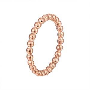 Minimalist High Polishing Stainless Steel Bead Stacking Gold <b>Ring</b> for <b>Couple</b> - Product Image 4