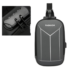 Borsa a Tracolla Multifunzione Antifurto da Uomo in Oxford con Porta USB e Lucchetto a Combinazione Impermeabile - Product Image 1