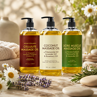 Huile de massage naturelle pour les muscles endoloris, apaisante et hydratante, avec de l'huile de lavande et de pépins de raisin, eucalyptus, citron, soin du corps SPA