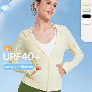 Summer Slimming Figure-Hugging Outdoor Breathable Running Sports Jacket avec protection <span class=keywords><strong>UV</strong></span> Vêtements de protection solaire à manches longues - Product Image 1