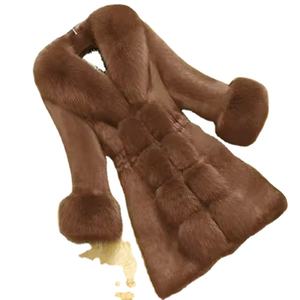 Cappotti invernali da <span class=keywords><strong>donna</strong></span> di alta qualità lungo pelliccia sintetica da <span class=keywords><strong>donna</strong></span> pesanti <span class=keywords><strong>Trench</strong></span> <span class=keywords><strong>oversize</strong></span> da <span class=keywords><strong>donna</strong></span> di lusso - Product Image 1