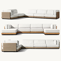 Mobilier d'extérieur de luxe nordique ensembles de jardin hôtel vila patio ensemble de canapés de jardin modulaires