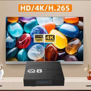 Boîtier TV Android Q8 avec télécommande vocale intelligente, Android 12, Wi-Fi double bande 2,4G/5G, Bluetooth, lecteur multimédia en streaming 8K/4K Ultra <span class=keywords><strong>HD</strong></span> - Product Image 4
