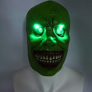 Las ojos se iluminarán con luces LED, el látex brillará con máscaras <span class=keywords><strong>de</strong></span> Halloween <span class=keywords><strong>de</strong></span> cabeza <span class=keywords><strong>de</strong></span> fantasma aterradoras para adultos. - Product Image 5