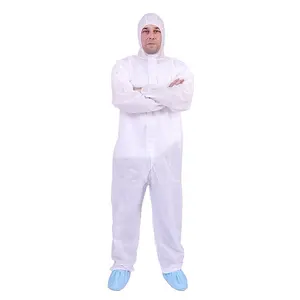 Non Woven PP Protective Jumpsuit Disposable Coverall Work Safety Clothing