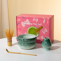 Ensemble de matcha en céramique comprenant un bol à matcha, cadeaux uniques pour femmes, hommes, amis, décoration de la maison et de la cuisine, cadeaux pour les amateurs de thé, Noël