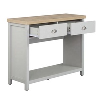 Meuble de salon moderne Bette Home, console grise pour couloir, table de luxe avec 2 tiroirs, armoire de rangement en MDF pour hôtel et villa