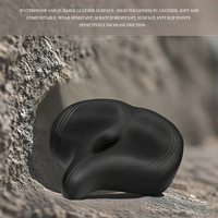 Selle de vélo LEWEE large, sièges de vélo Big Ass, cuir PU, absorption des chocs douce, résistant à l'eau, coussin de sécurité pour le cyclisme