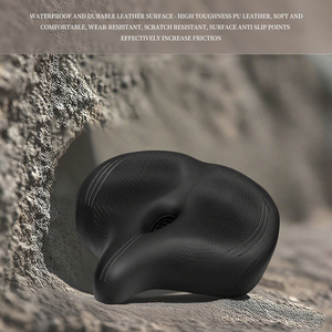 Selle de vélo LEWEE large, sièges de vélo Big Ass, cuir PU, absorption des chocs douce, résistant à l'eau, coussin de sécurité pour le cyclisme - Product Image 5