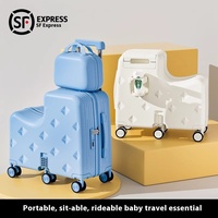 2025 nouveaux bagages pour enfants avec porte-gobelet petite valise pour enfants boîte à tige de poussée à main forte en gros