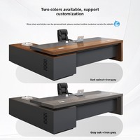 Bureau de direction LBZ-111X, table de bureau simple et moderne en panneau artificiel, ensemble de bureau informatique, bureau de direction haut de gamme de luxe léger