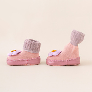 Automne hiver bébé filles chaussettes nouveau-né nœud papillon chaussettes infantile bébé anti-dérapant doux coton sol semelle souple bébé garçon chaussures - Product Image 6