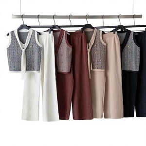 Nuova Moda Femminile: Gilet Senza Maniche <span class=keywords><strong>Chic</strong></span> Vintage con Colori Contrastanti, Stile Casual <span class=keywords><strong>Chic</strong></span> per Completi in Maglia - Product Image 1