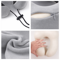 Oreiller de voyage ergonomique en mousse à mémoire de forme en U, portable, avec housse amovible et lavable, pour bureau, voiture, voyage, certifié OEKO (OEM/ODM)