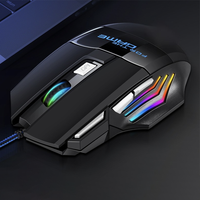 Mouse Gaming Optik Berkabel RGB Ergonomis USB untuk PC/Laptop/Desktop