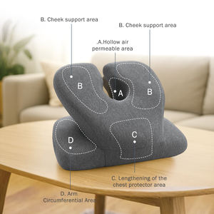 משרד מודרני nap כרית מוצק דפוס צמח הפנים למטה שולחן עבודה כרית שינה במפעל סיטונאי זיכרון ראש - Product Image 2