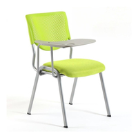 2023 Chine fabricant usine en gros pas cher bureau salle d'étude bloc-notes chaise de formation ergonomique avec table d'écriture