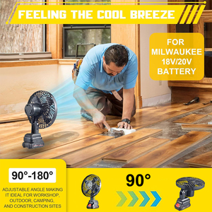 Ventilateur électrique sans fil à prix abordable, de qualité industrielle, pour <span class=keywords><strong>extérieur</strong></span>, avec moteur sans balais à vitesse réglable et support de recharge - Product Image 5