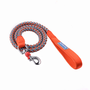 Spor ürünleri için 2025 Pet renkli köpek tasma turuncu yeşil Pet anti-kayıp halat tasma Polyester köpek tasma halat - Product Image 1