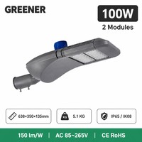 Farola LED con Fotocélula y Sensor de Luz, 100W 150W, Iluminación Exterior para Carreteras, Encendido Automático del Anochecer al Amanecer