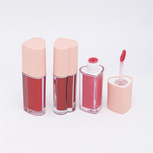 Pink LoveHeart Shaped Lip Gloss Tube Lip Glaze Embalaje personalizado Crema brillante Vegan Lip <span class=keywords><strong>Goss</strong></span> Etiqueta privada - Product Image 3