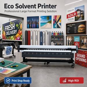 <b>Large</b> <b>Format</b> Inkjet <b>Printer</b> 1.3m 1.8m 2.5m 3.2m Eco Solvent Single Double Printhead Flex Banner Photo Machine <b>for</b> <b>Sale</b> - Product Image 1