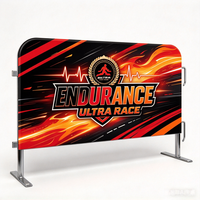 Bannière de signalisation pliable et portable en polyester, réutilisable, légère, indéchirable, durable et écologique, imprimée par transfert thermique