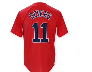 Maillot de baseball rouge pour hommes des Red Sox ORTIZ # 34 DURAN # 16 DEVERS # Uniforme de fan à manches courtes avec 11 numéros et noms cousus - Product Image 2