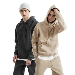 Customized Men's Pullover Hoodie Tracksuits <b>Oversized</b> Drop Shoulder 100% Cotton Fleece Casual With <b>Jogger</b> Set Men's Tracksuits - Product Image 3