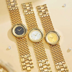 Montre de luxe pour femme avec bracelet ajouré, design rétro, cadran rond, mouvement à quartz, bracelet en alliage léger, mode quotidienne - Product Image 5