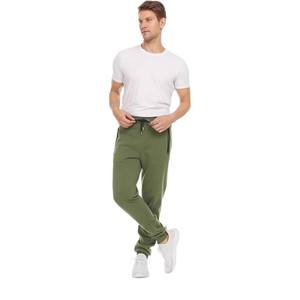 Pantalon de survêtement mi-long décontracté pour <span class=keywords><strong>homme</strong></span>, doublé polaire, grande taille, avec poches zippées et cordon de serrage, couleur unie, pour le sport et le fitness, collection automne-hiver - Product Image 2
