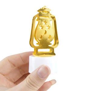 이드 무바라크 라마단 야외용 철제 LED 캔들 라이트 창의적인 달 별 일회용 친환경 장식 조명 도매 - Product Image 3