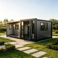 Maison conteneur préfabriquée extensible de 20 pieds, modulaire, amovible, isolée et étanche pour hôtel, appartement, villa extérieure