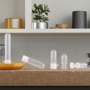 Tubes à essai en verre de laboratoire de qualité 10ml avec bouchon à vis bouteilles vides en plastique d'huile de colle support de Vase compte-gouttes pratique - Product Image 2