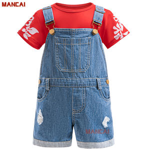 Película <span class=keywords><strong>de</strong></span> dibujos animados <span class=keywords><strong>Lilo</strong></span> & <span class=keywords><strong>Stitch</strong></span> Cosplay disfraz niñas <span class=keywords><strong>Stitch</strong></span> camiseta vaquero Correa Jeans pantalones conjunto cumpleaños Halloween fiesta disfraz - Product Image 1