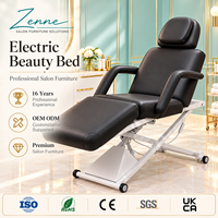 Fauteuil de beauté électrique, lit facial, dossier et repose-pieds réglables, télécommande filaire pour salon de beauté, spa, massage, soins de la peau