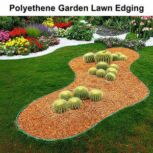 Bordure de jardin et de pelouse de couleur verte, épaisseur de mur 2 mm, hauteur 10 cm, par <span class=keywords><strong>rouleau</strong></span> de 10 m - Product Image 6