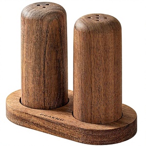 Molinillo de Sal y Pimienta de Madera de Acacia con Perilla Giratoria, Mecanismo Manual de Empuje y Tracción, Ecológico y Duradero - Product Image 6