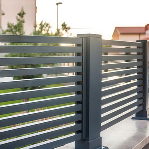 Recinzione Moderna in Alluminio a Doghe Orizzontali, Pannelli per Privacy Contemporanei, Ordini all'Ingrosso, Stile Residenziale - Product Image 3